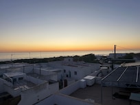 Blick zum Meer von der Dachterasse