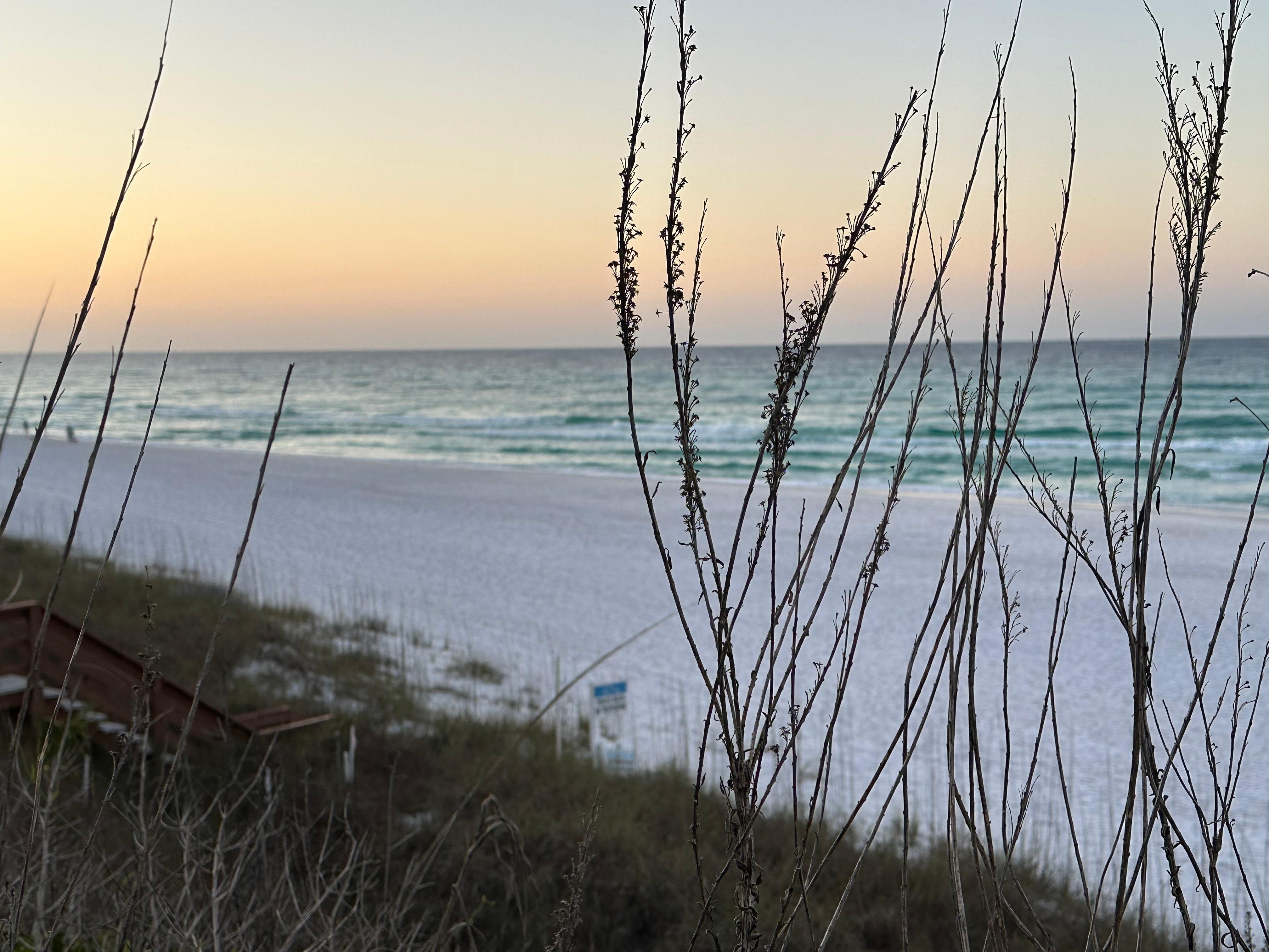 Sunrise from the stairs coming from the pool