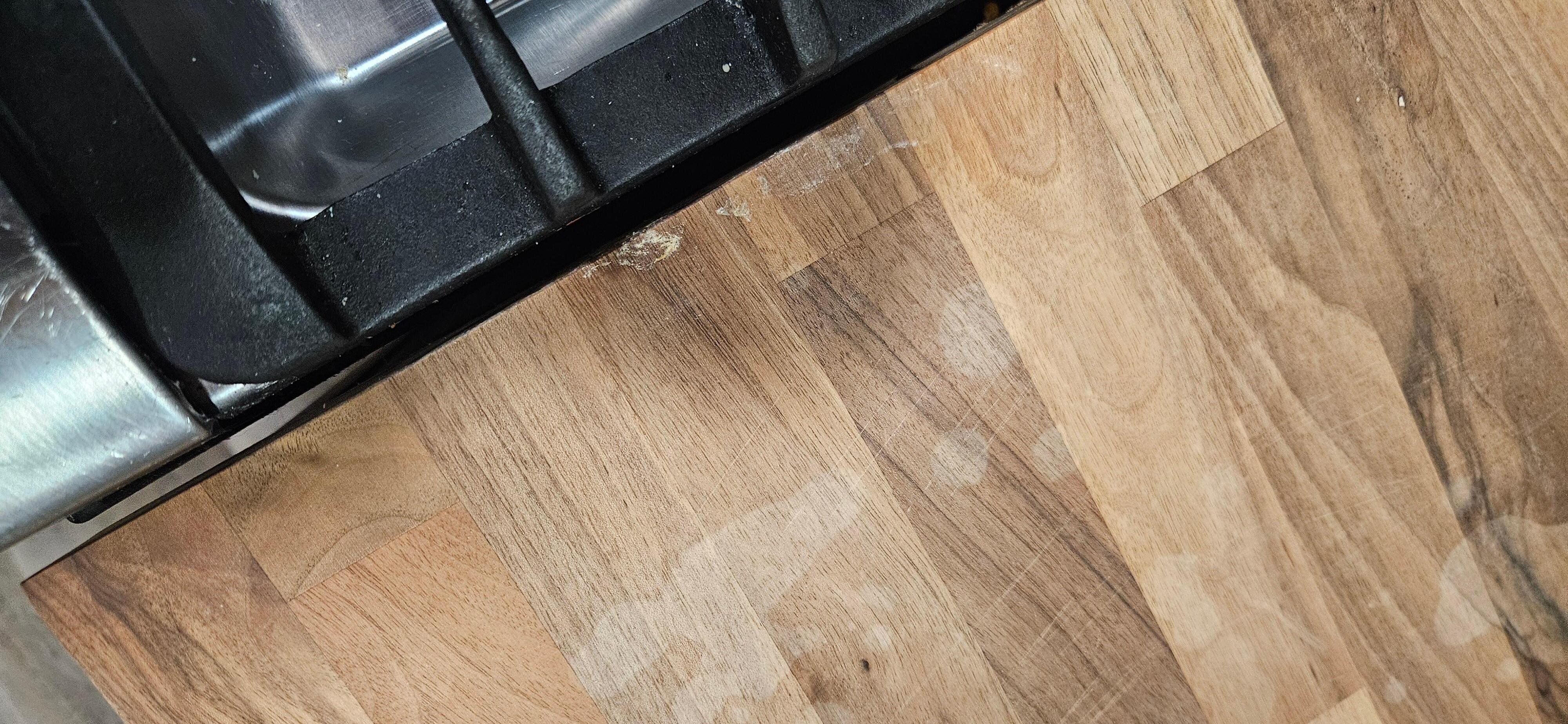 Food stuck to countertops