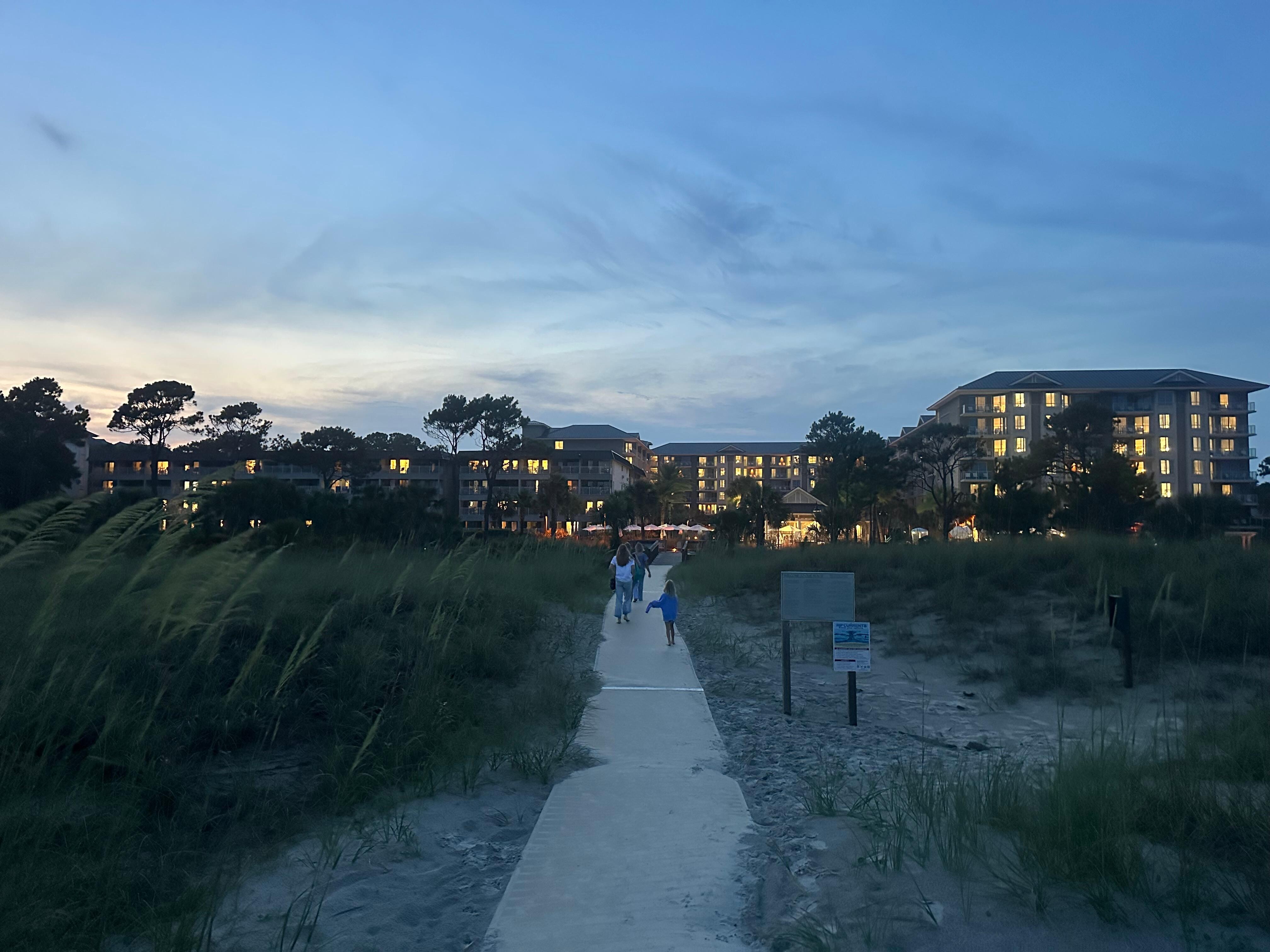 The view from the beach