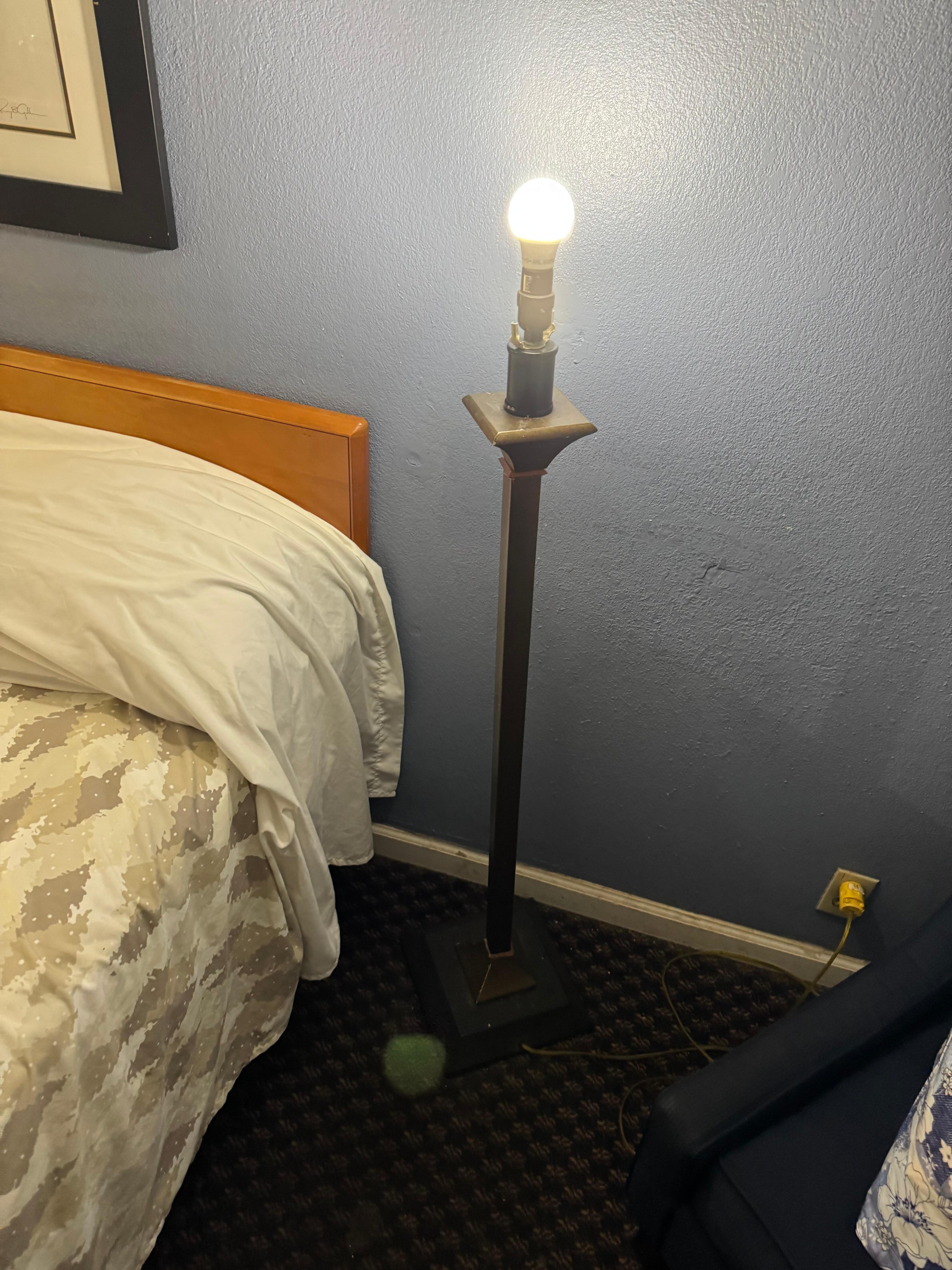 No lampshades on any of the lamps 