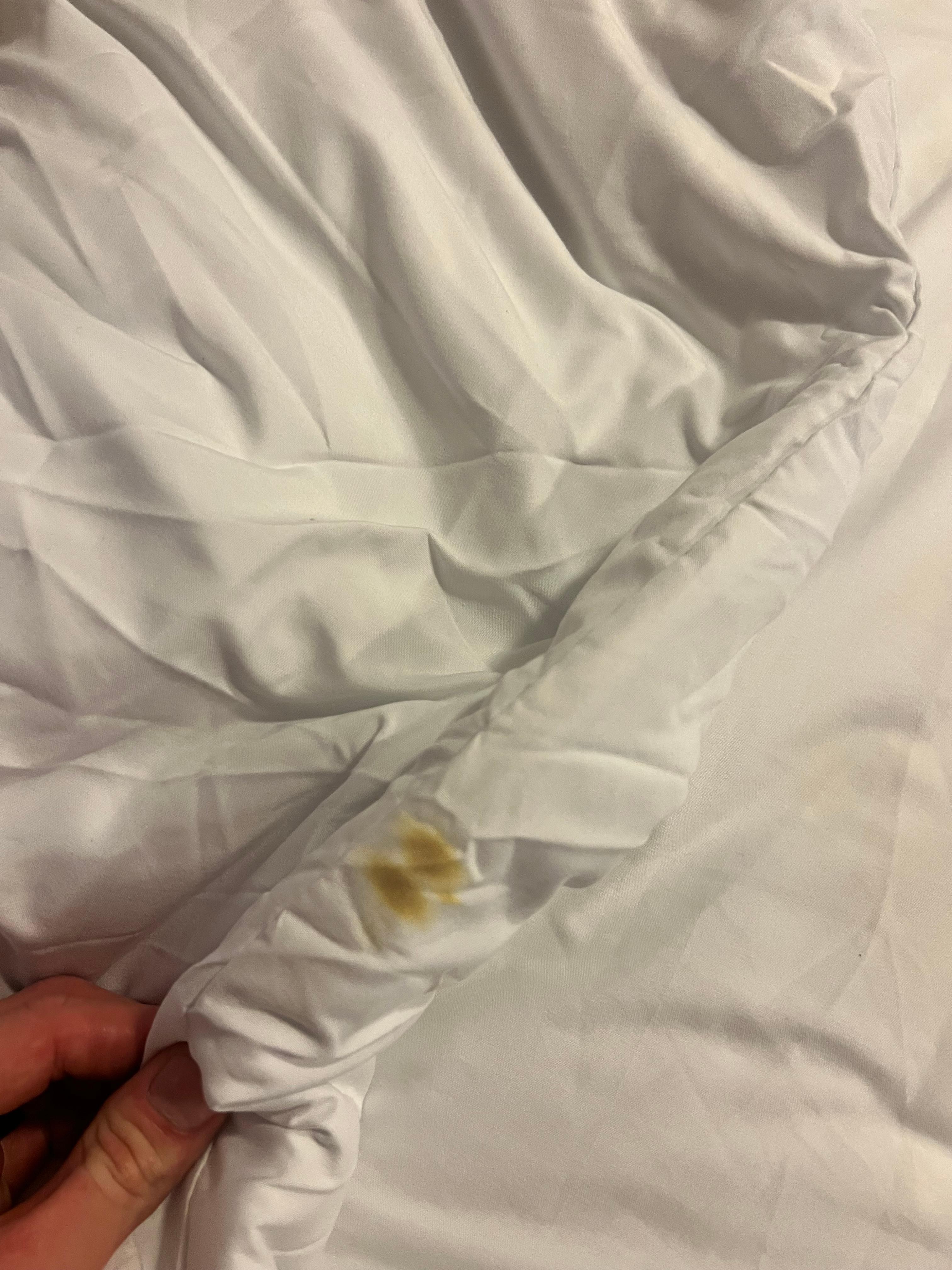Stain that we found on duvet 