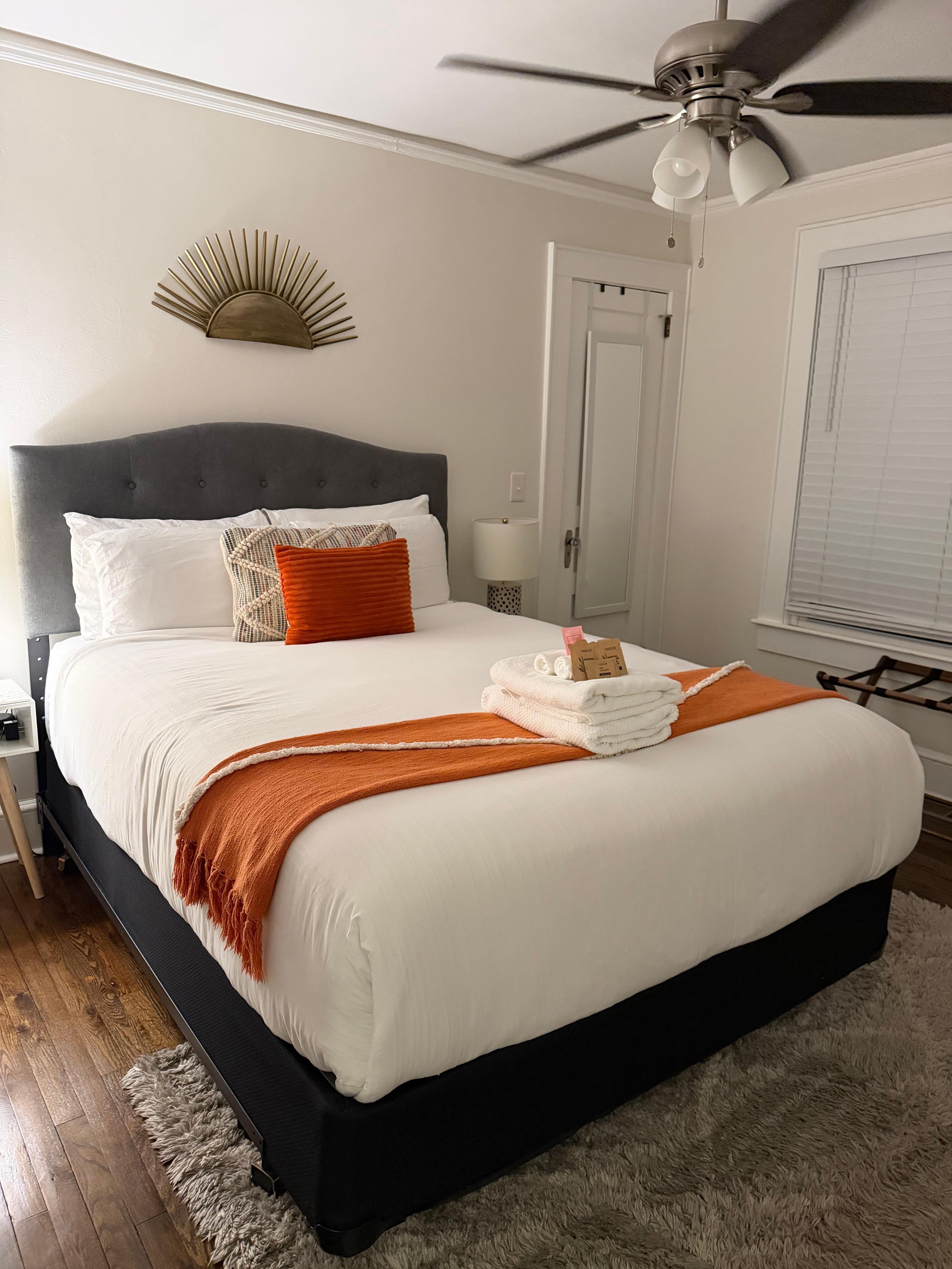 Inviting bedrooms.