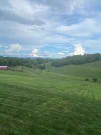 Beautiful view off the large back deck.