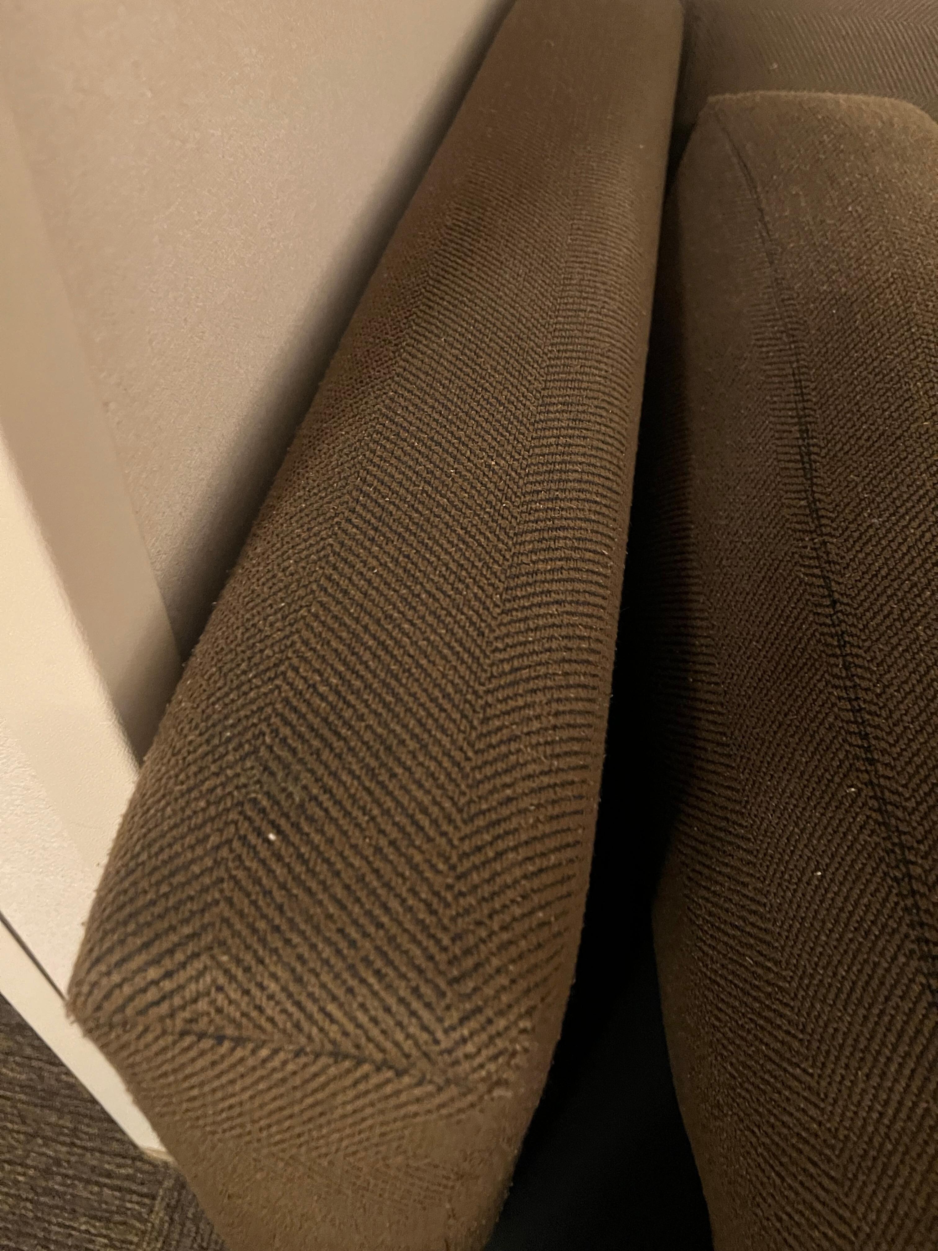 Dirty pullout couch one of my children was supposed to sleep on. 