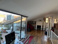 Living area and sofa bed.