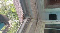 Debris in gutter