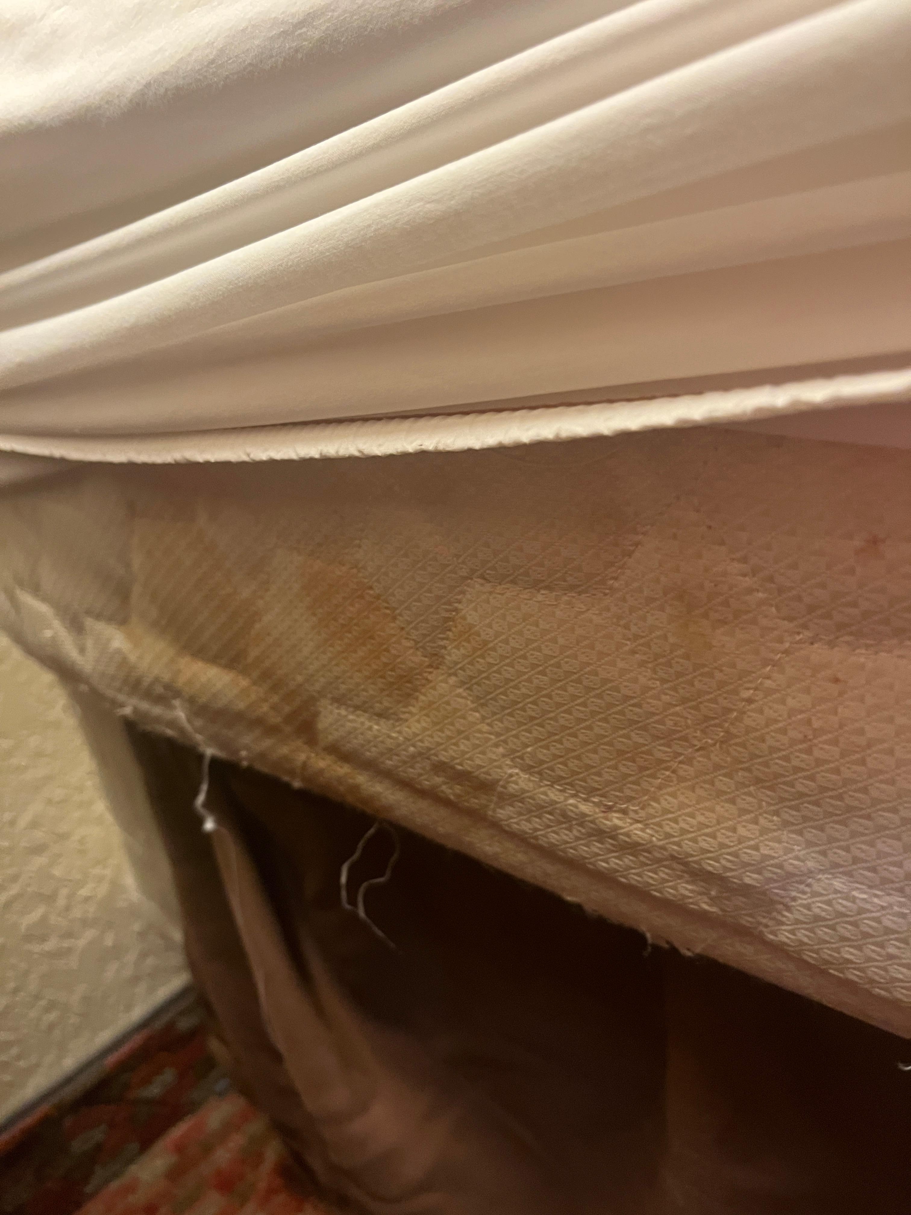 Sheets were also stained 