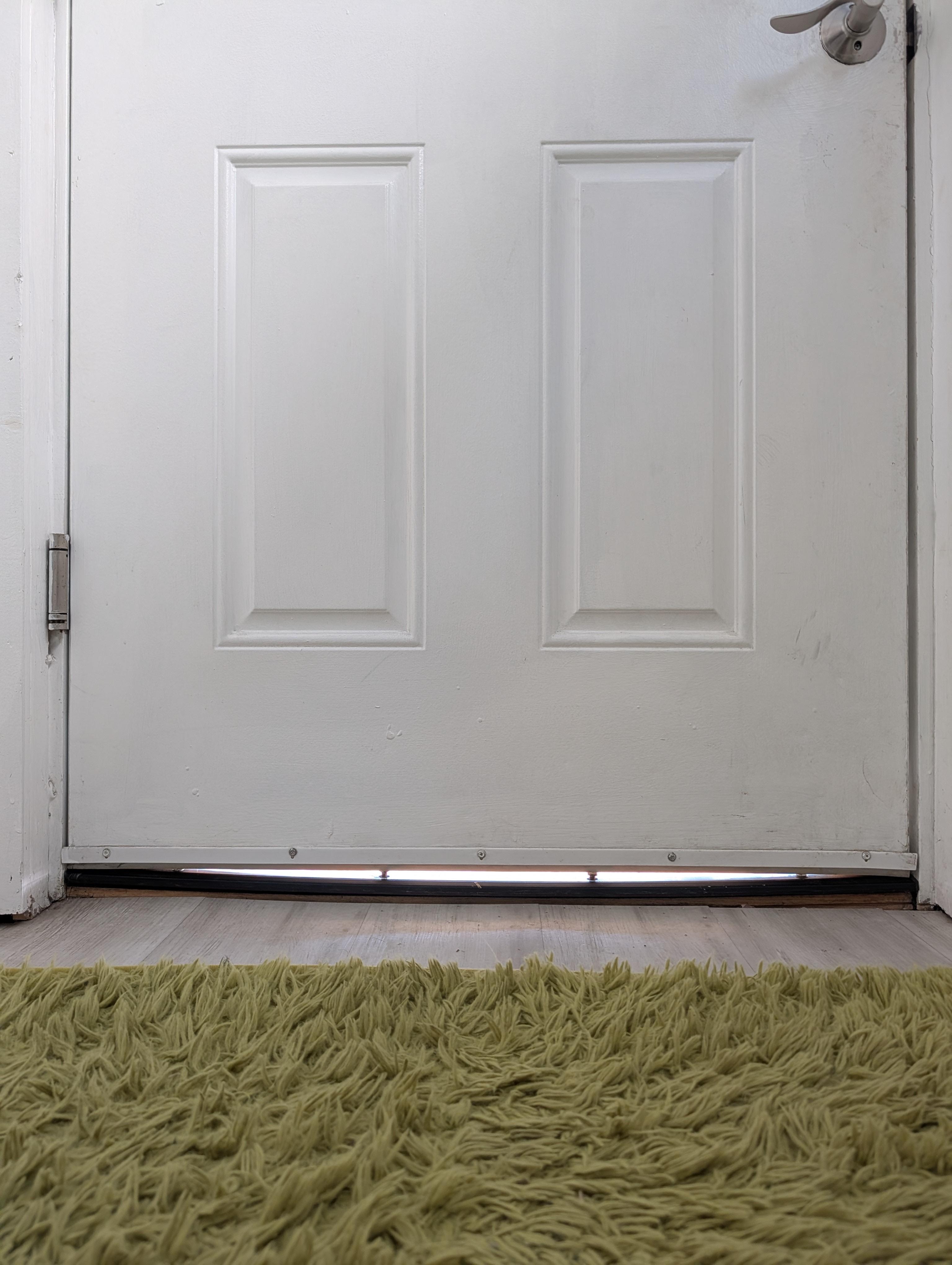Gap under the front door.