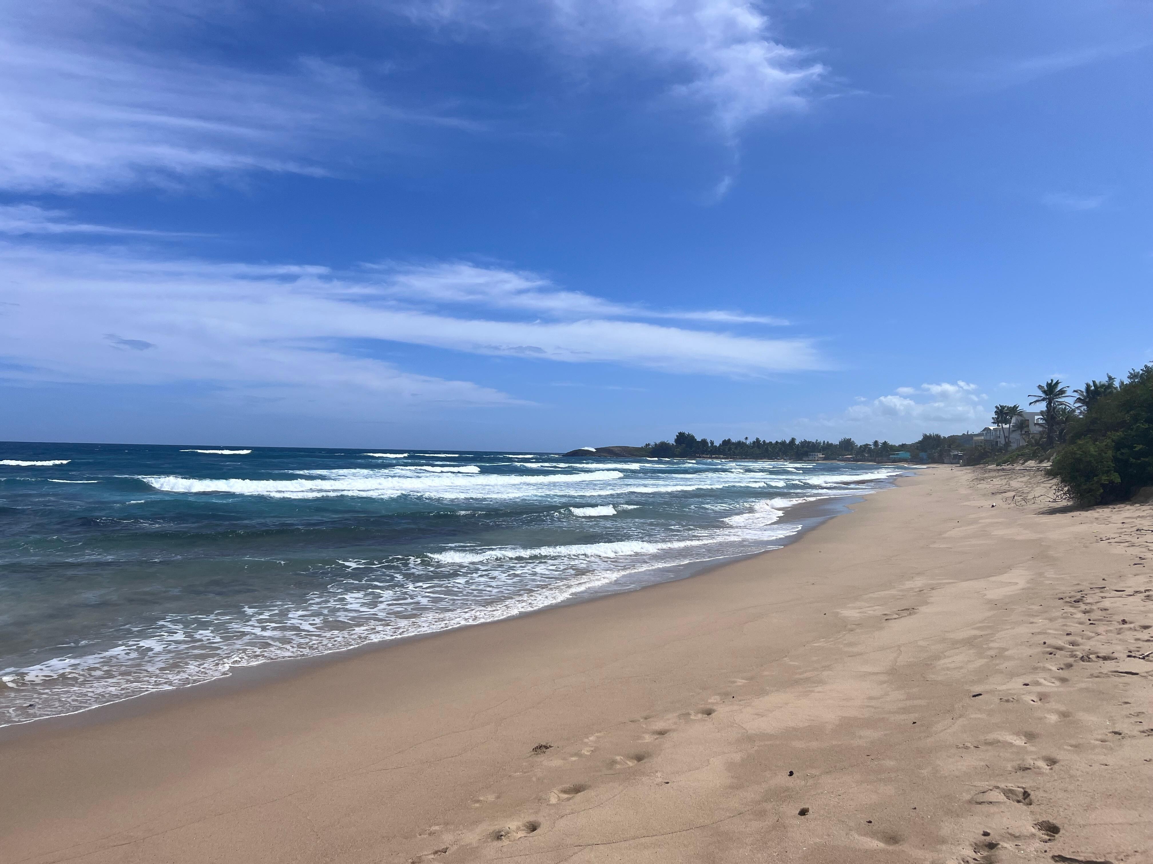 Quiet beach looking towards Crash Boat