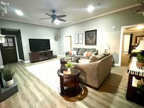 Back door looking into the living room.