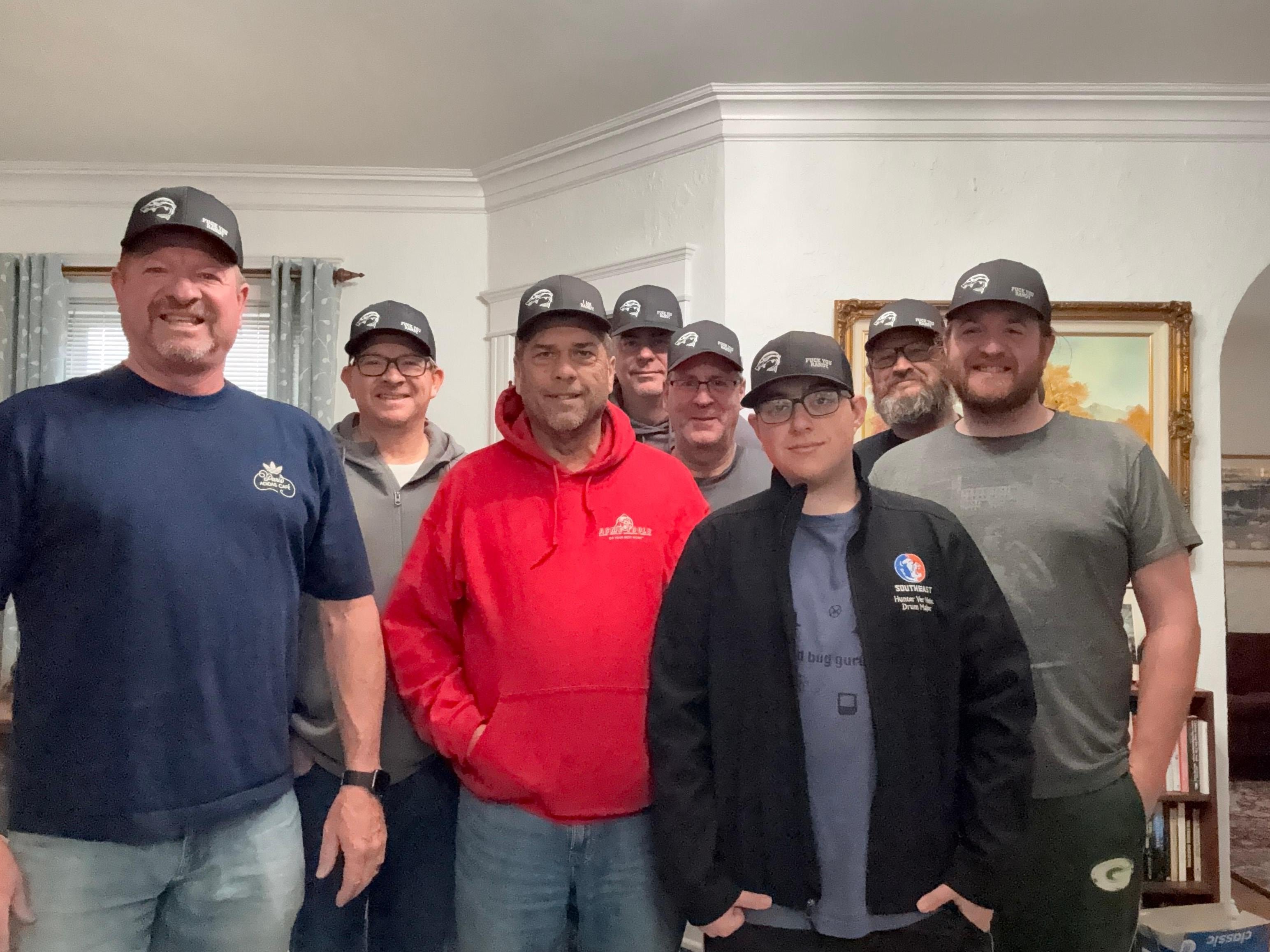 Our gang. Life long friends, brother, son, nephew and cousin. 