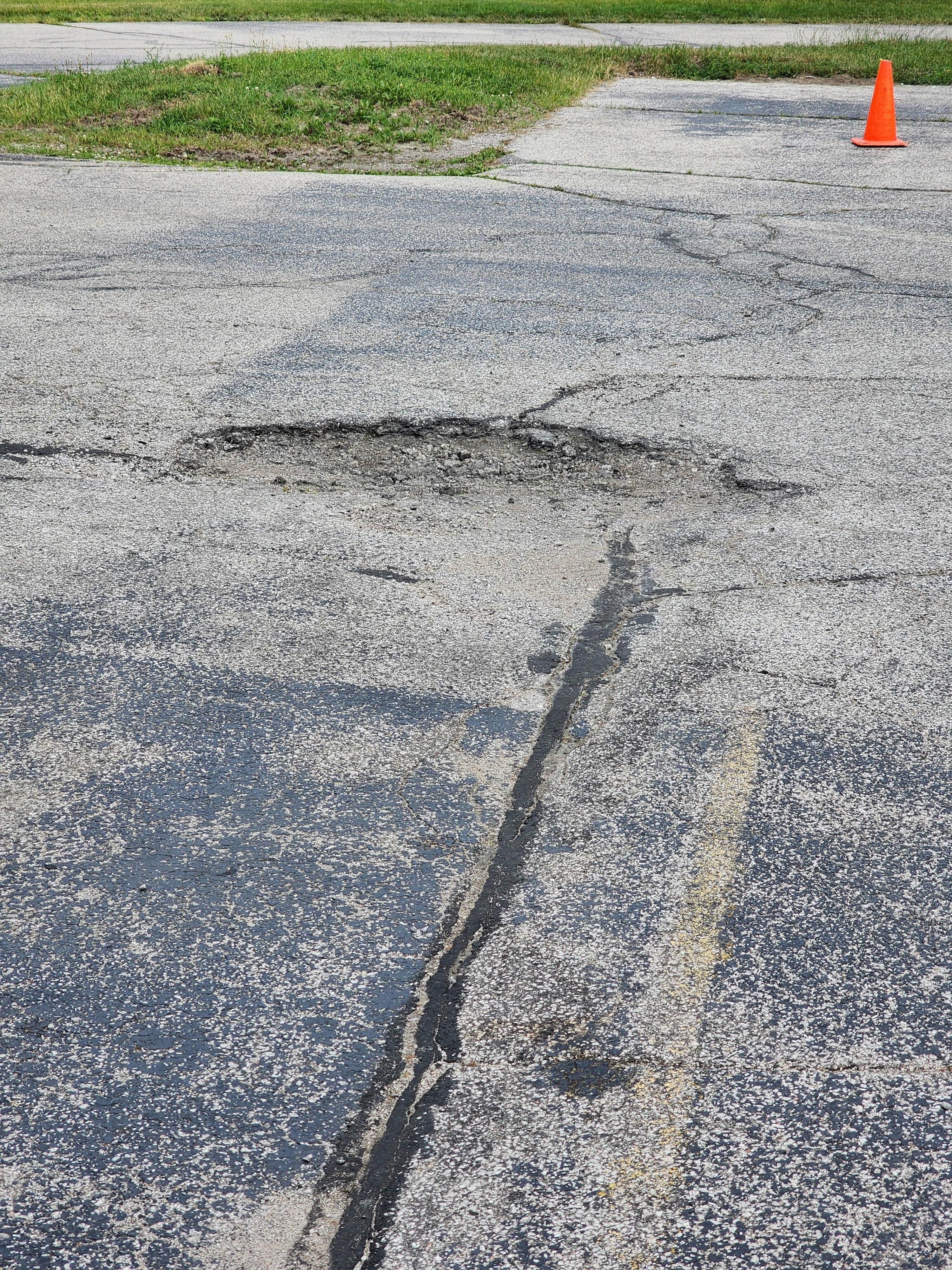 Entire parking lot like this 