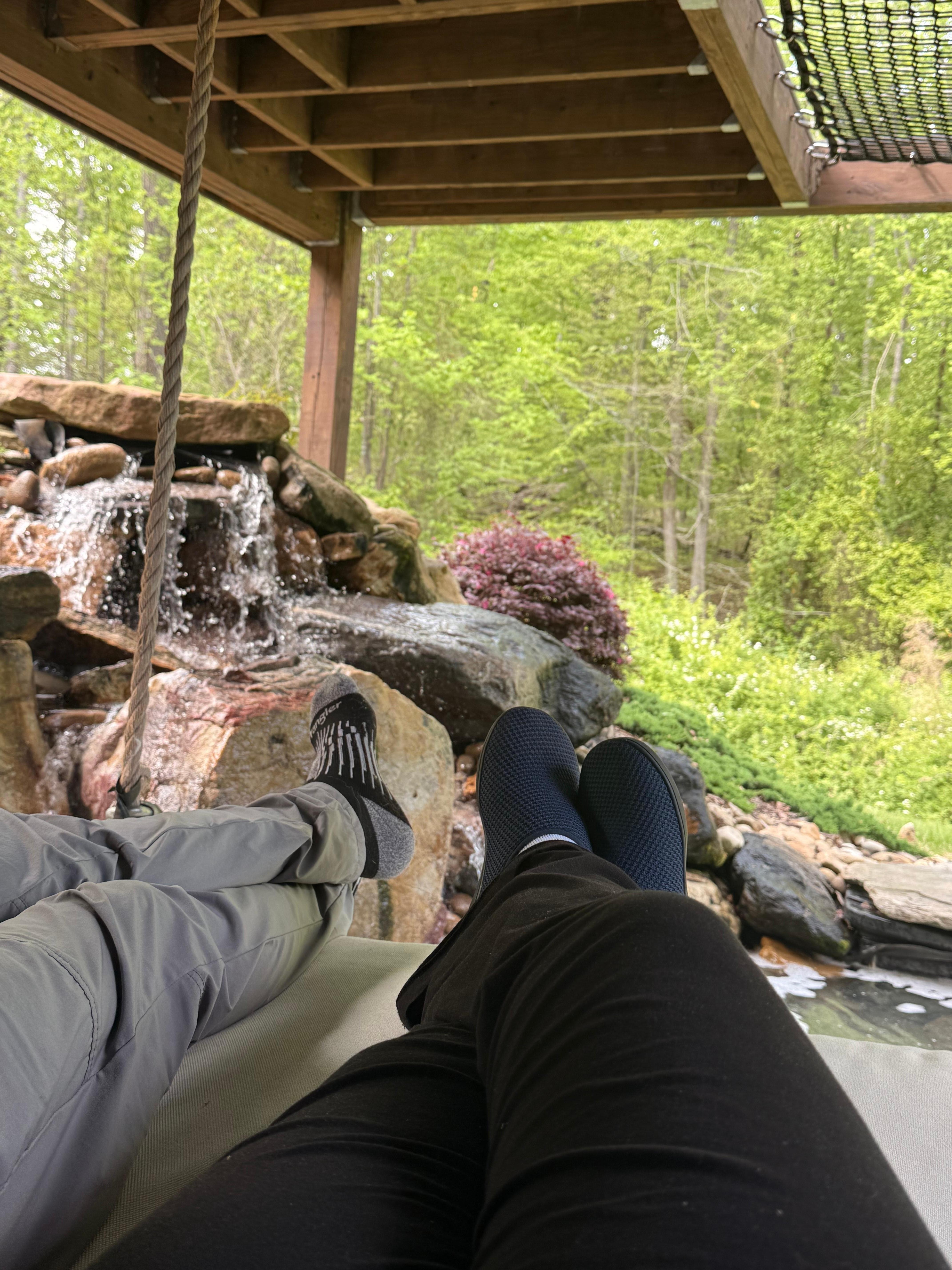 Nap by the waterfall