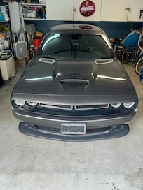 Garage easily fits a low car.