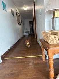 Long hallway was perfect for playing ball