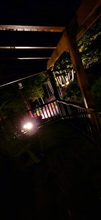 Dark and he's can see inside because of no blinds