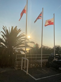 Sunsetting from outside the Reception.