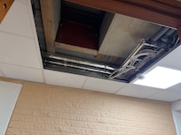 The ceiling outside our room, I’m guessing that the AC had previously acted up as well.
