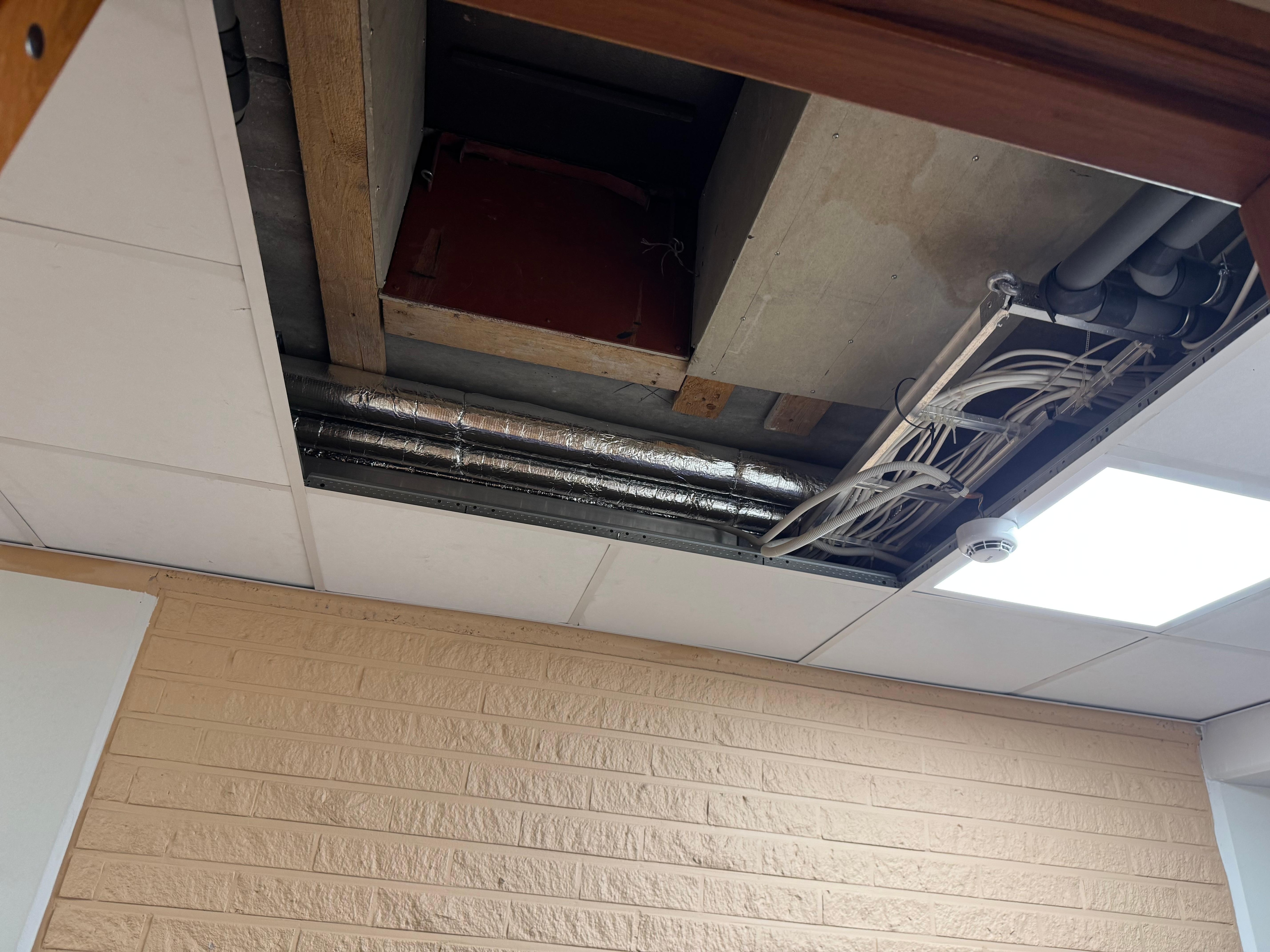 The ceiling outside our room, I’m guessing that the AC had previously acted up as well.