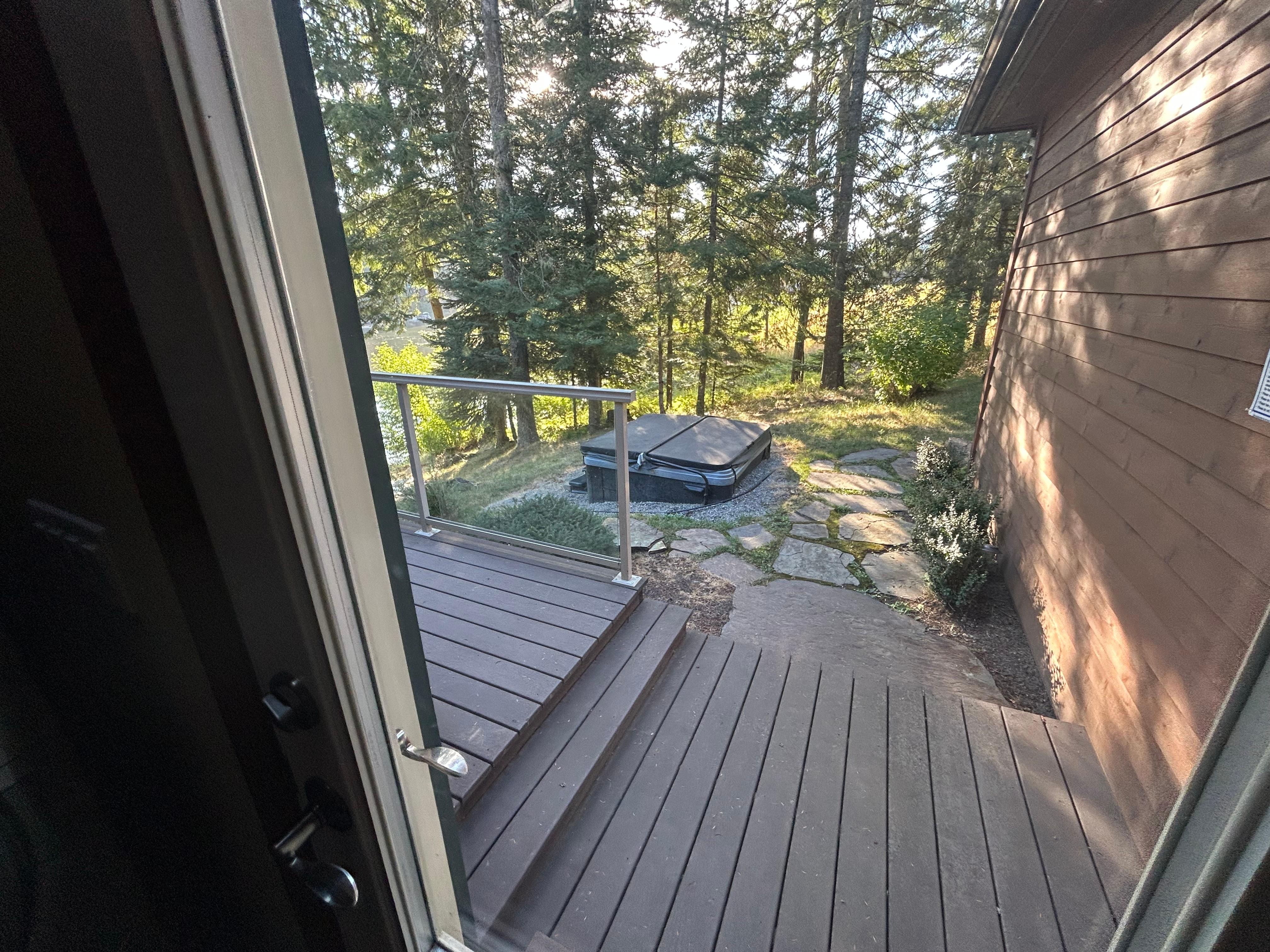 Hot tub off laundry room