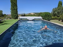 Relaxing in the pool