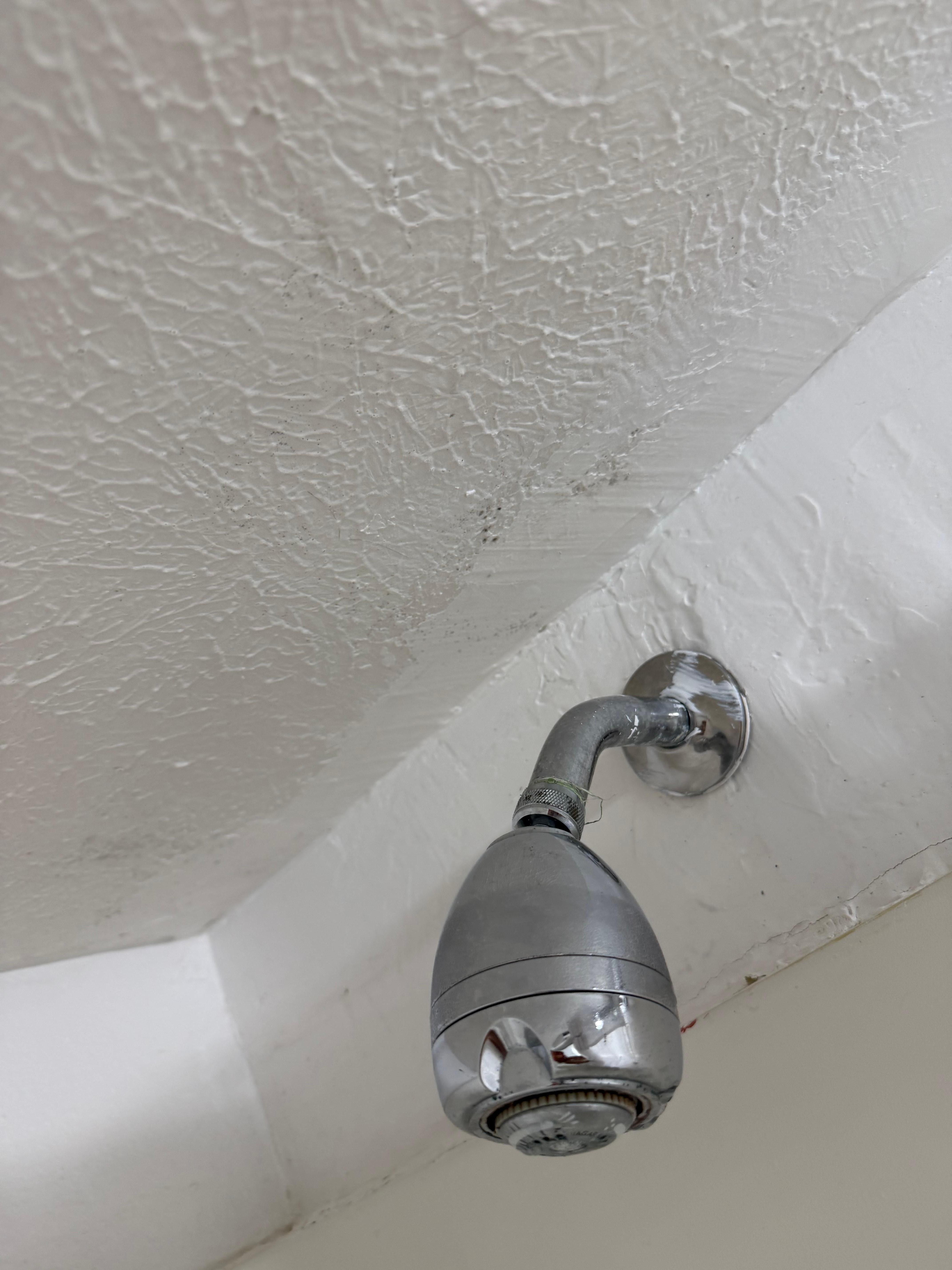 Water stains, from improper treatment and cleaning. 