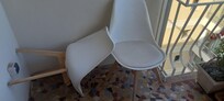Broken chairs on balcony