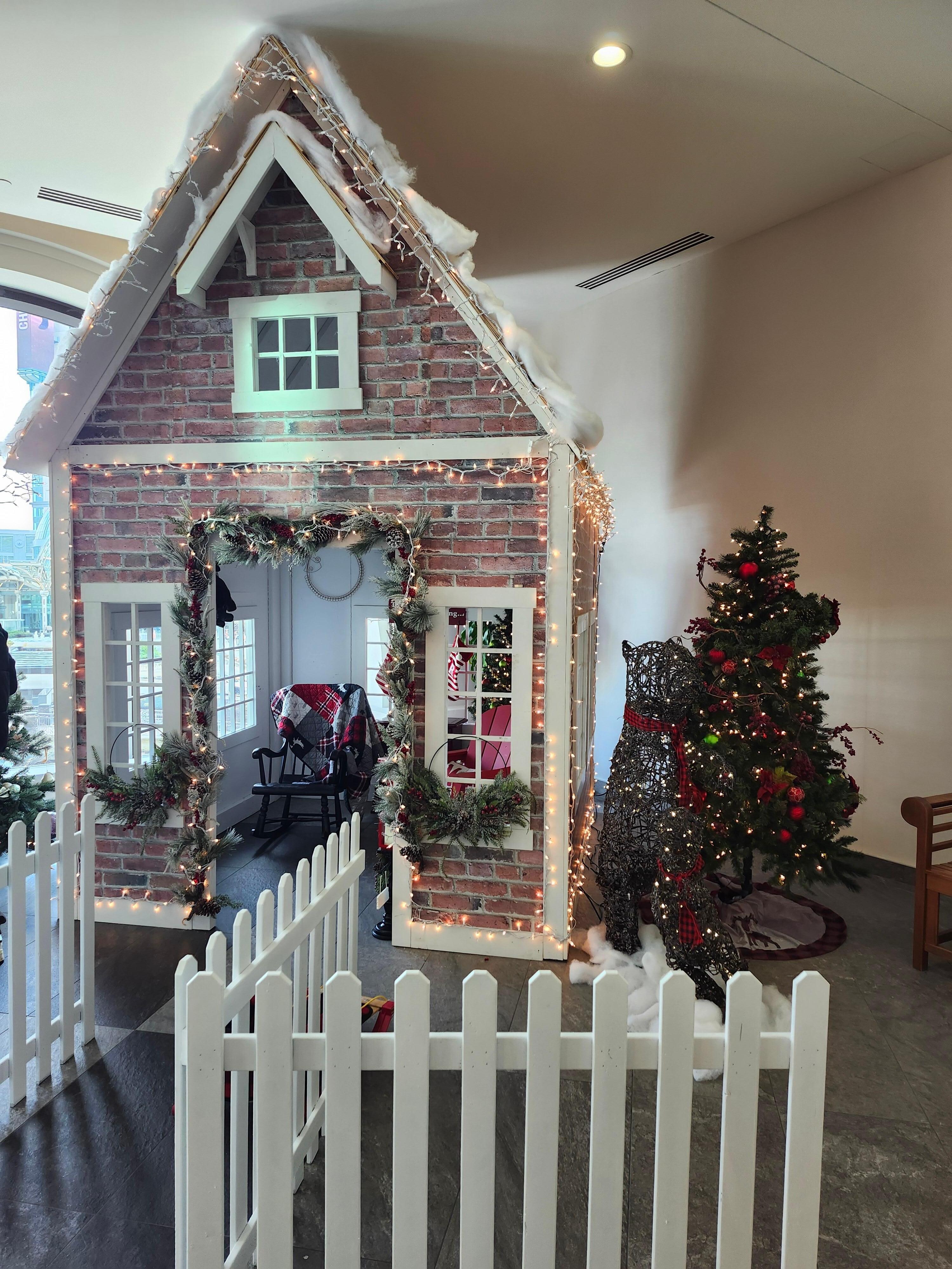 Christmas scene set up