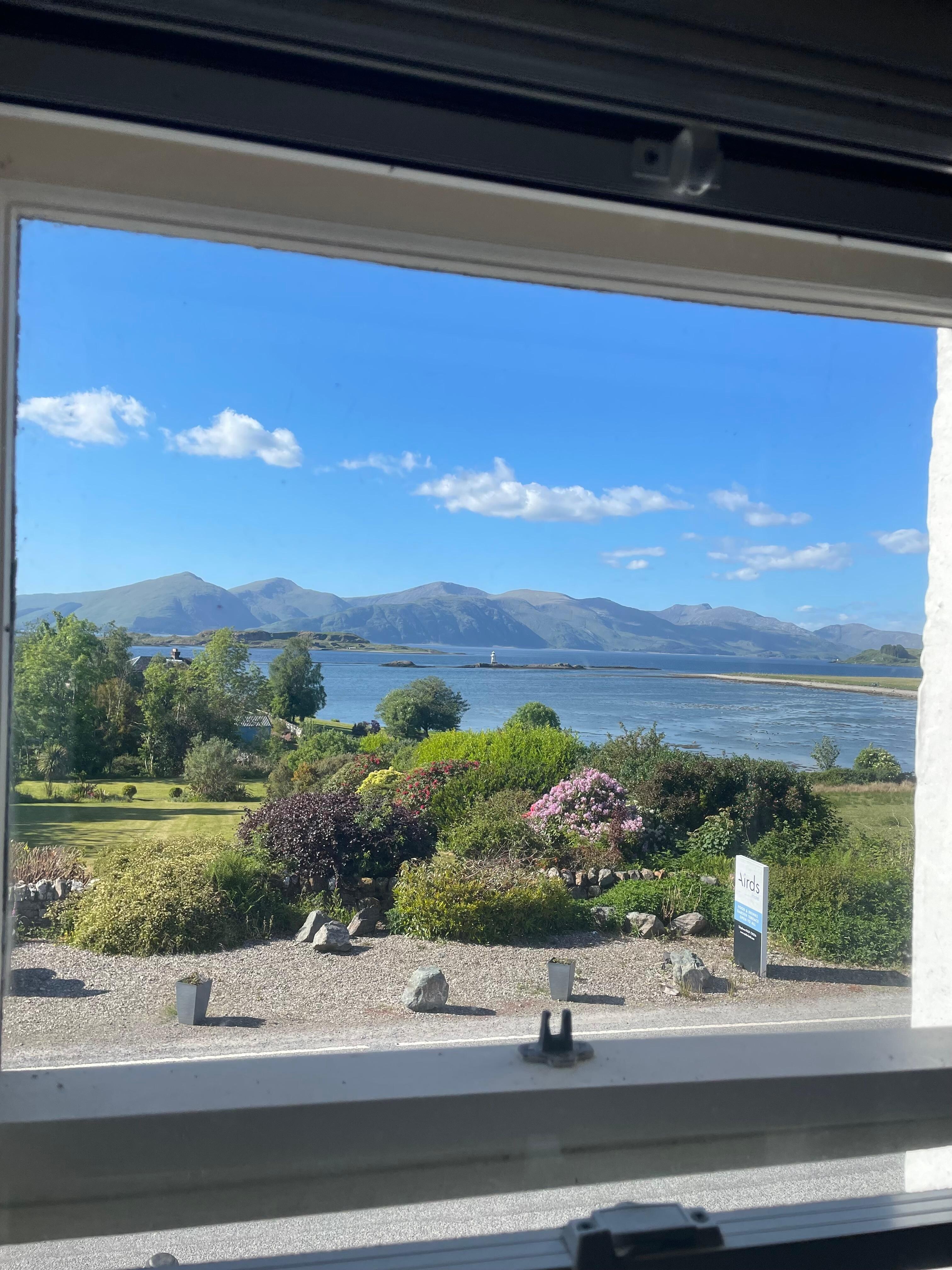 View from bedroom Airds Hotel superb