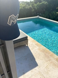 The pool was wonderful and there were four very comfortable lounge chairs too!