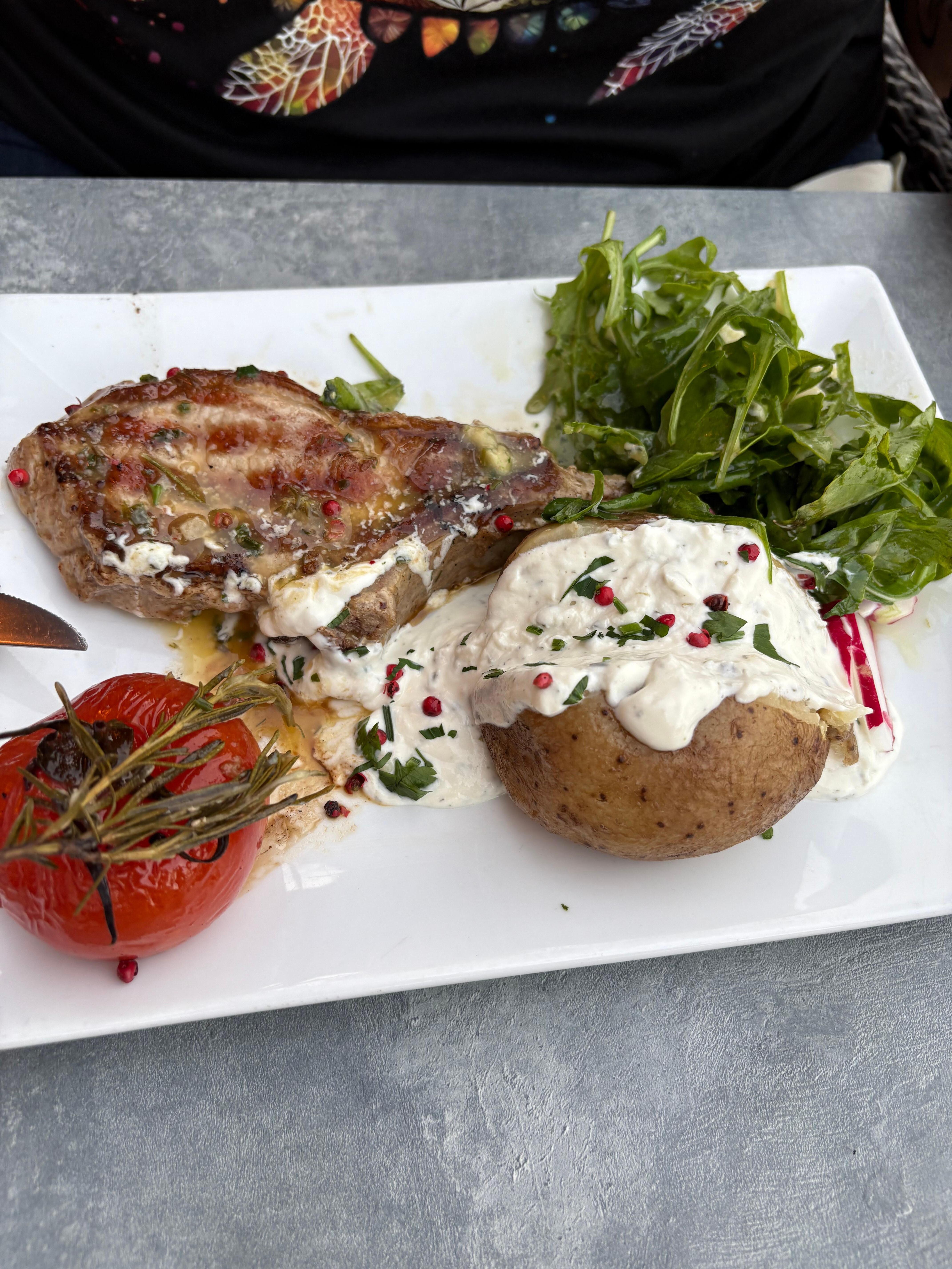 From restaurant next door