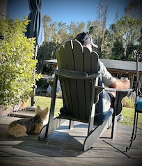 Relaxing on the patio