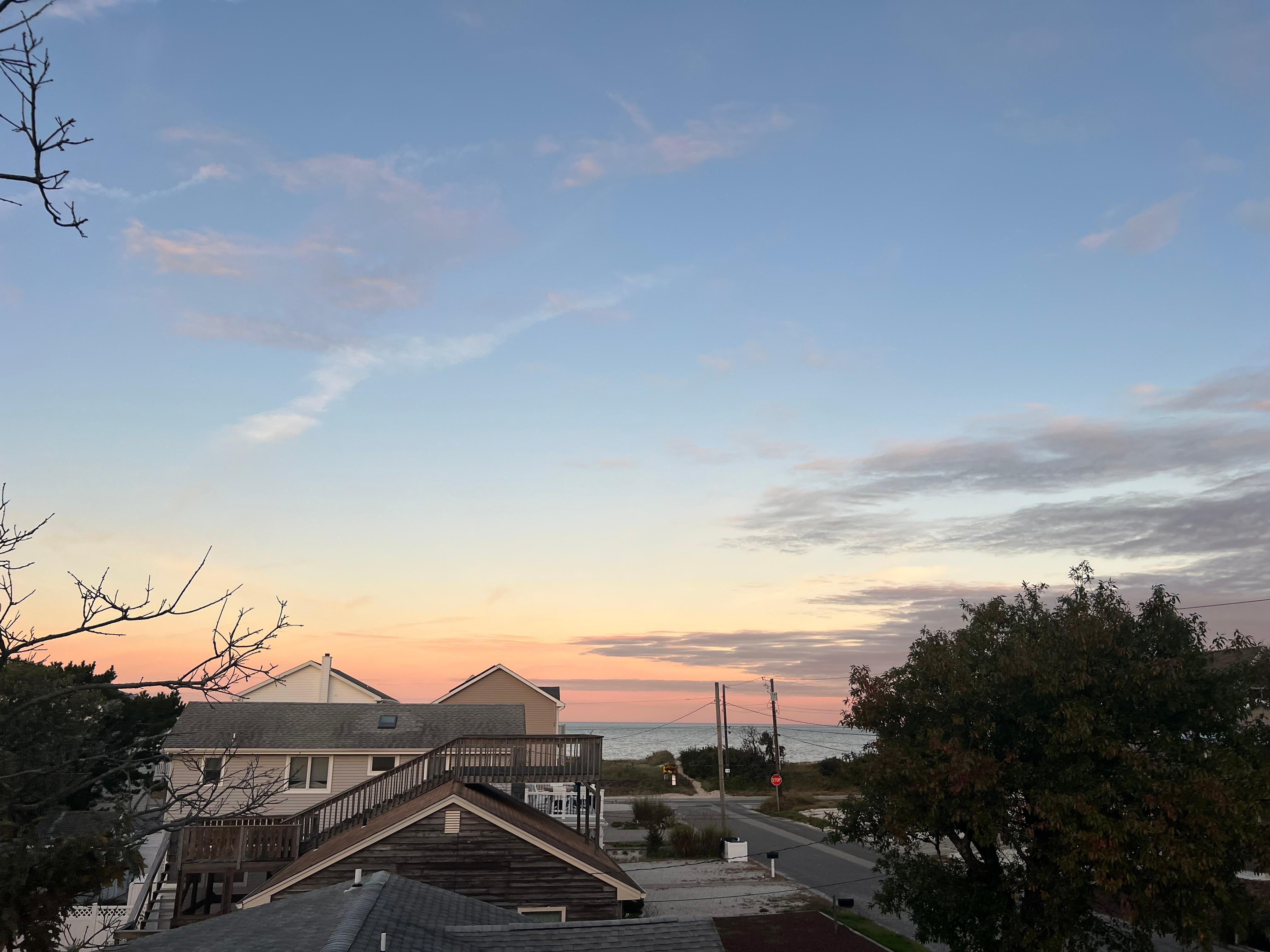 Sunrise from the rooftop deck 