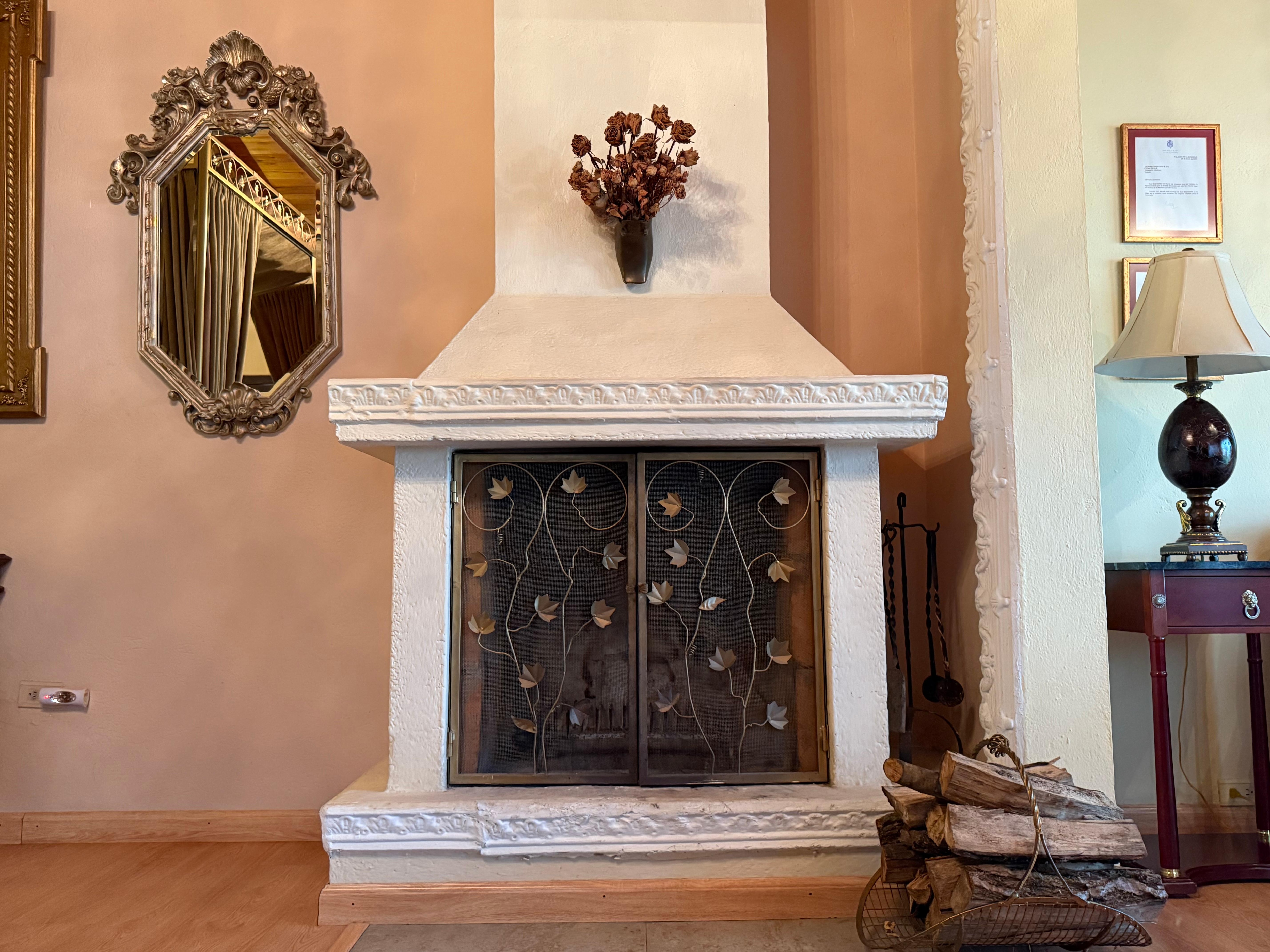 Chimney in the room