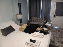 This is a quick photo of the room when I arrived. Clean and simple. Just what I needed.