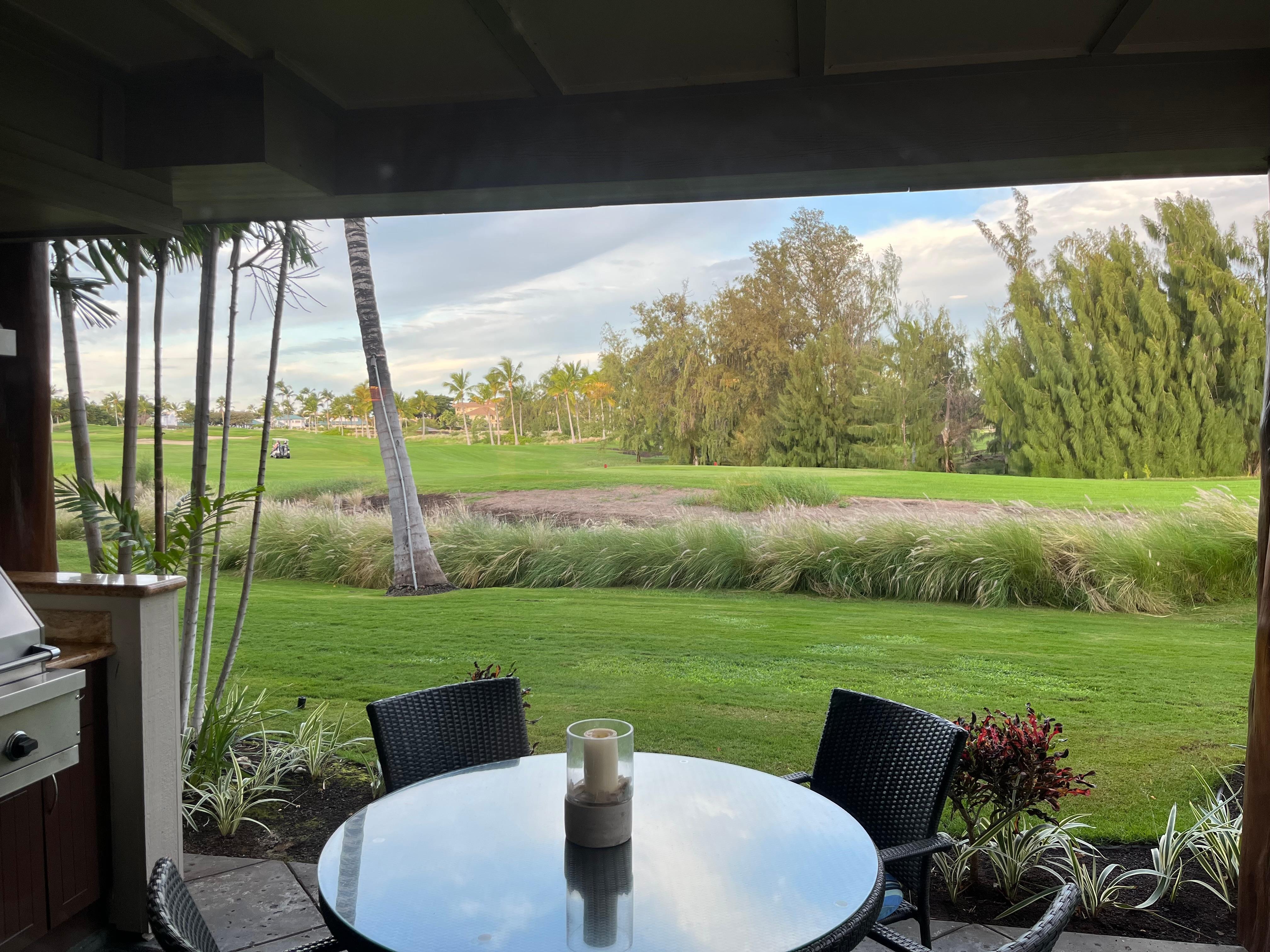 The lanai, where we relaxed with our coffee, almost every morning.