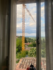Our upgraded room that we paid extra for the garden view was a construction site