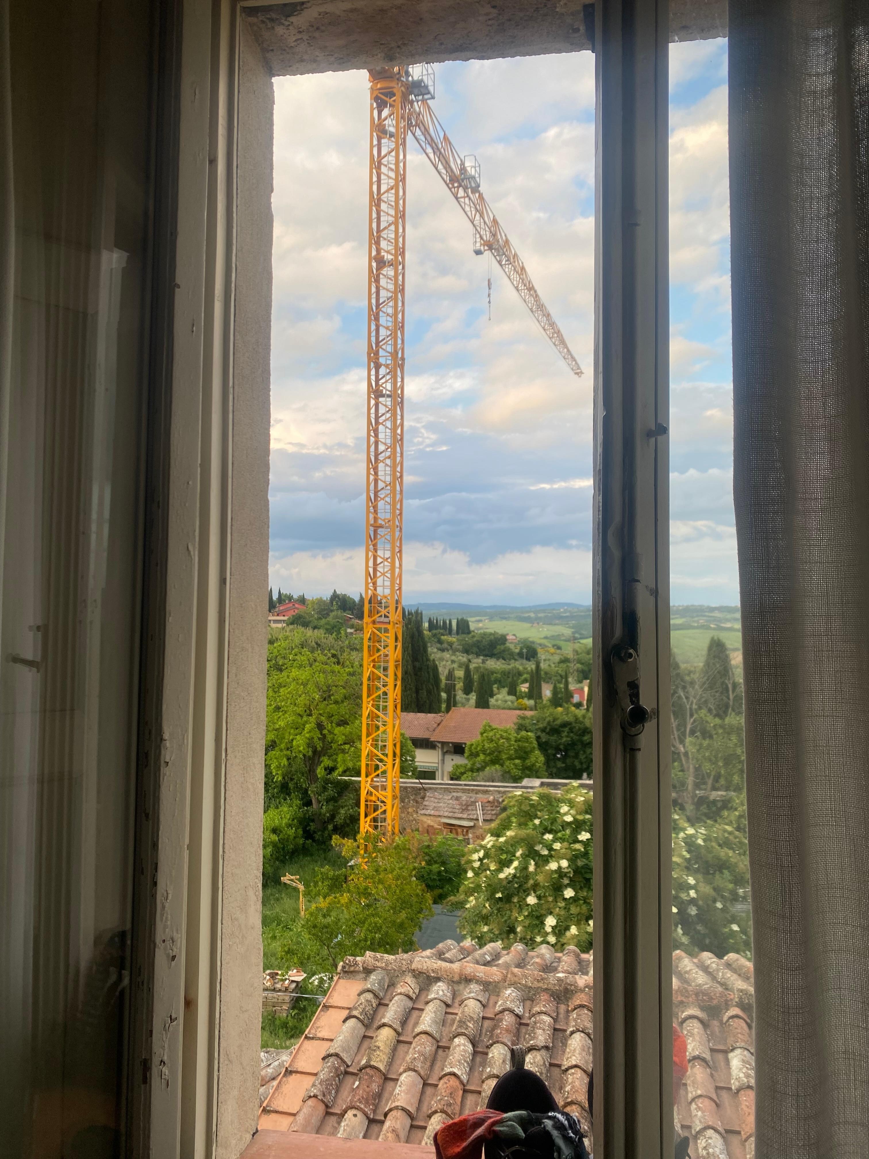 Our upgraded room that we paid extra  for the garden view was a construction site