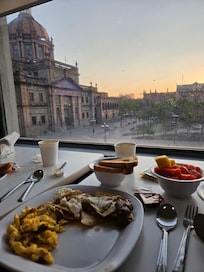 Breakfast and a view from our table