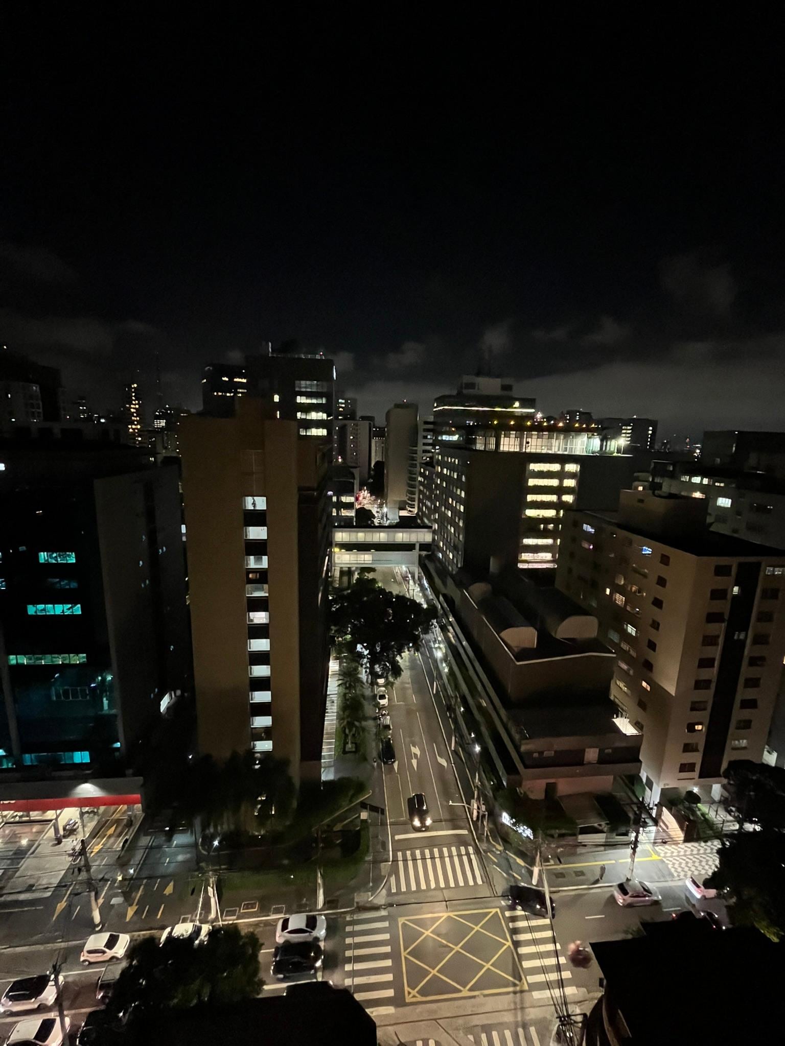 Vista da varanda do 15º andar.