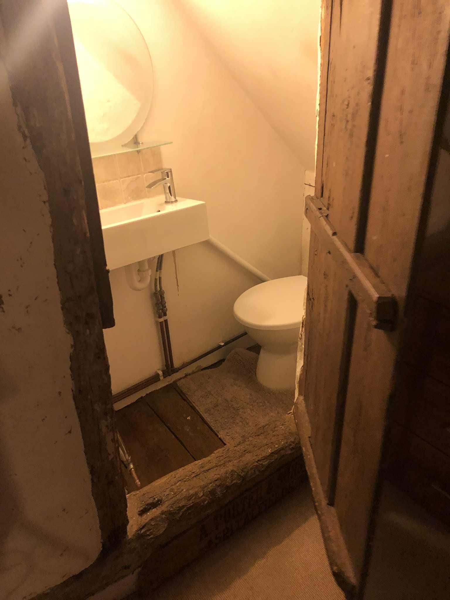 Closet...with toilet & washbasin squashed in