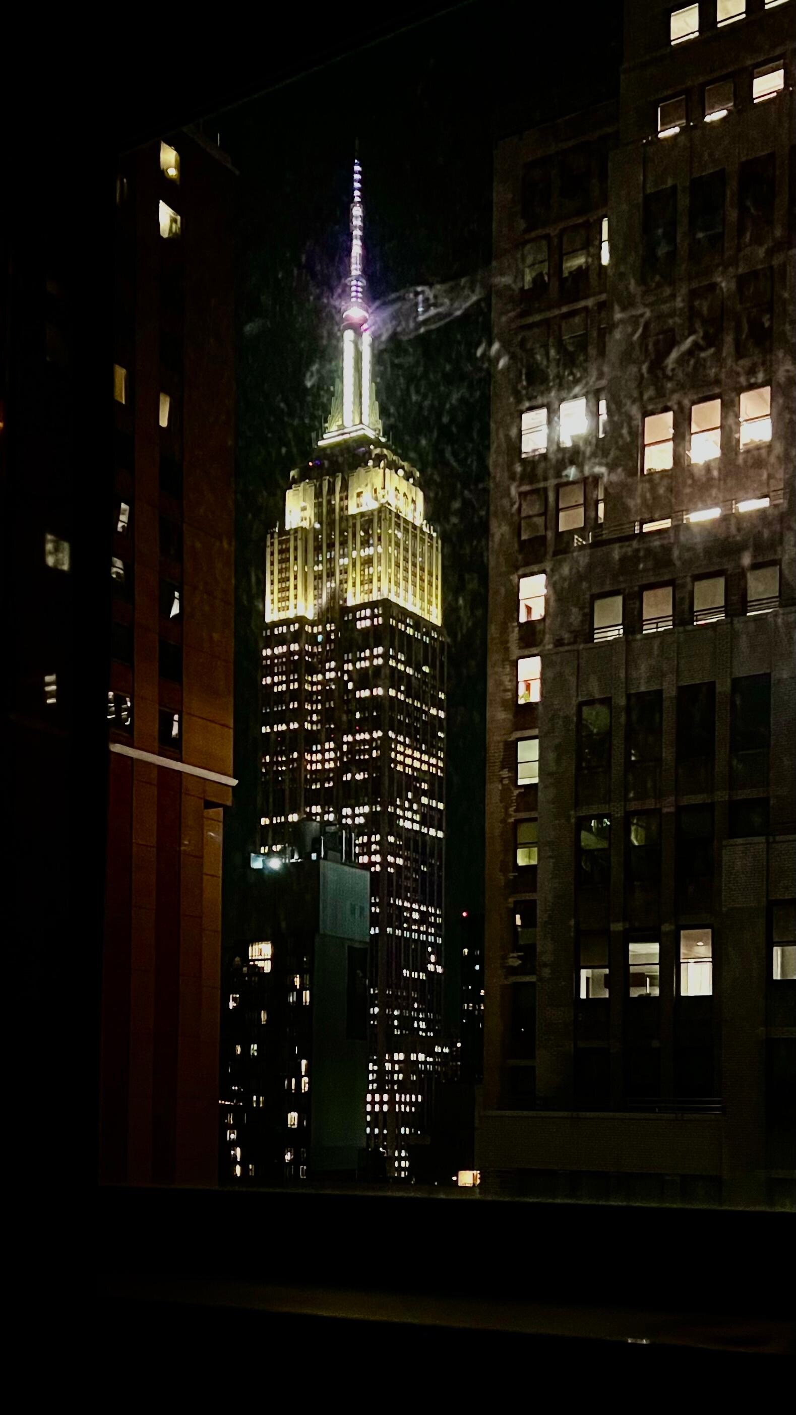 view of the Empire State Building from our 31st floor room