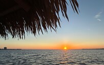 Sunset from the Tiki cruise