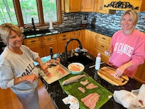 Making fresh trout dip