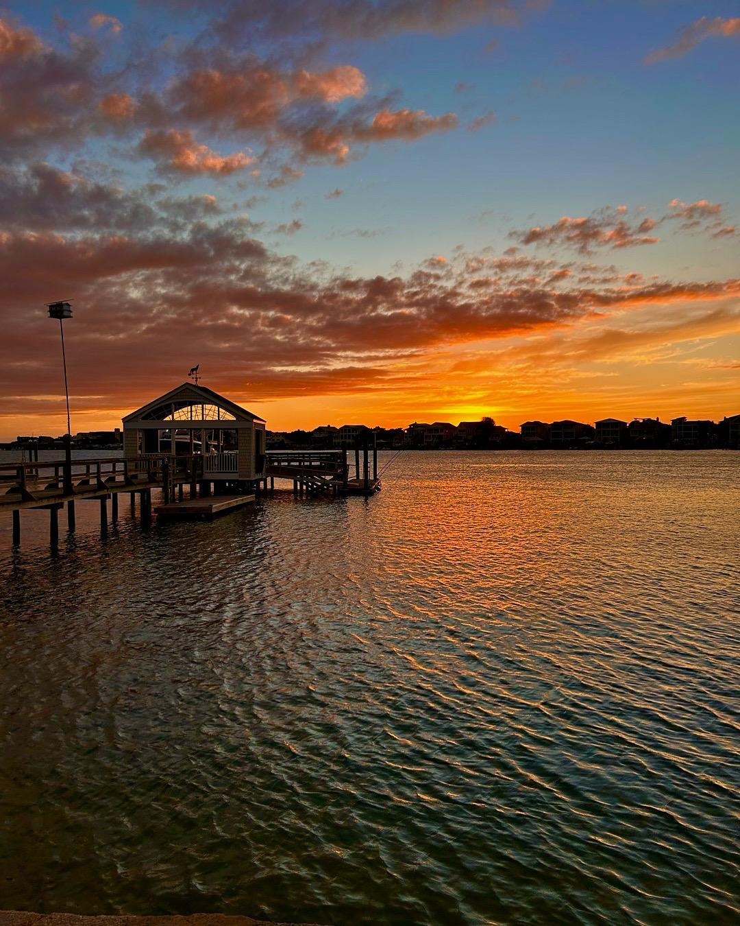 Sunset on the sound at W. Asheville (steps from the Pink House)