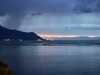Lake view at night