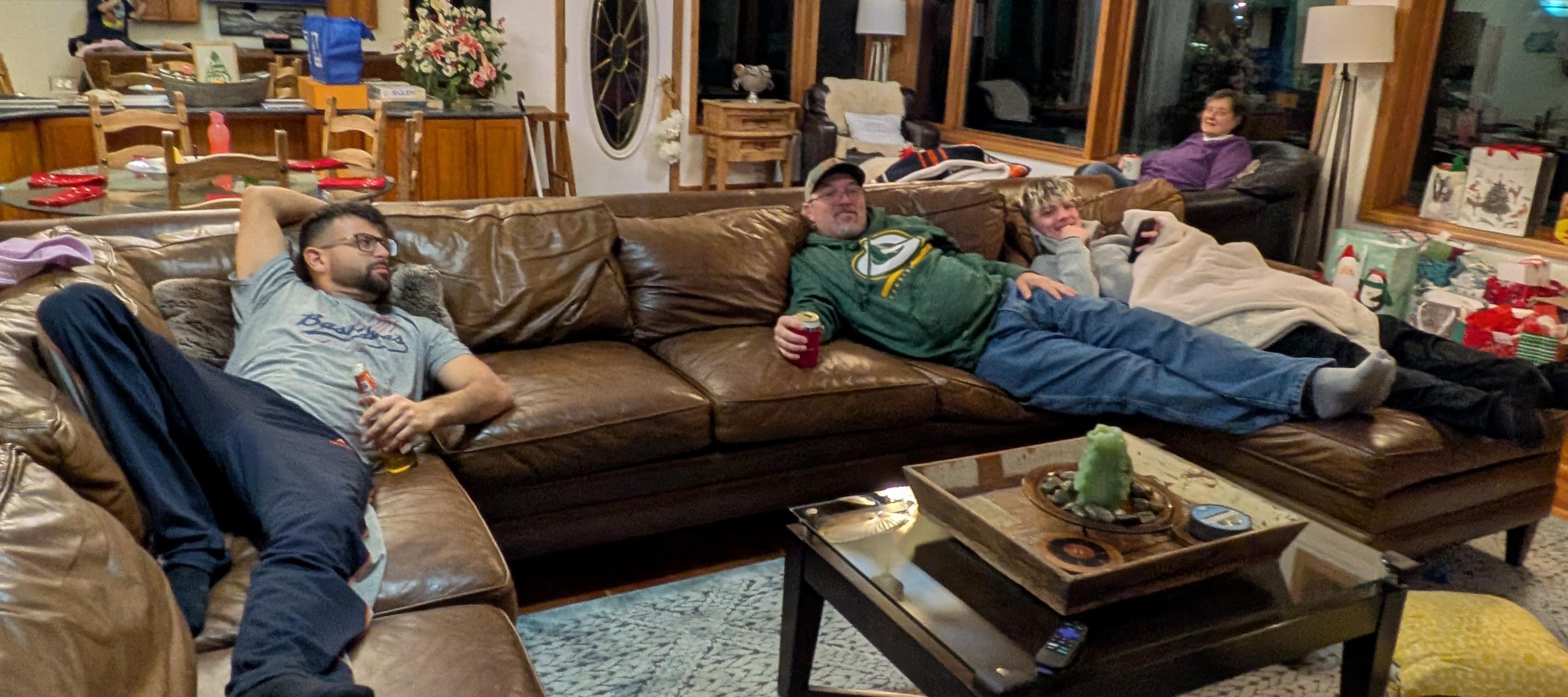 Relaxing in the living room area!