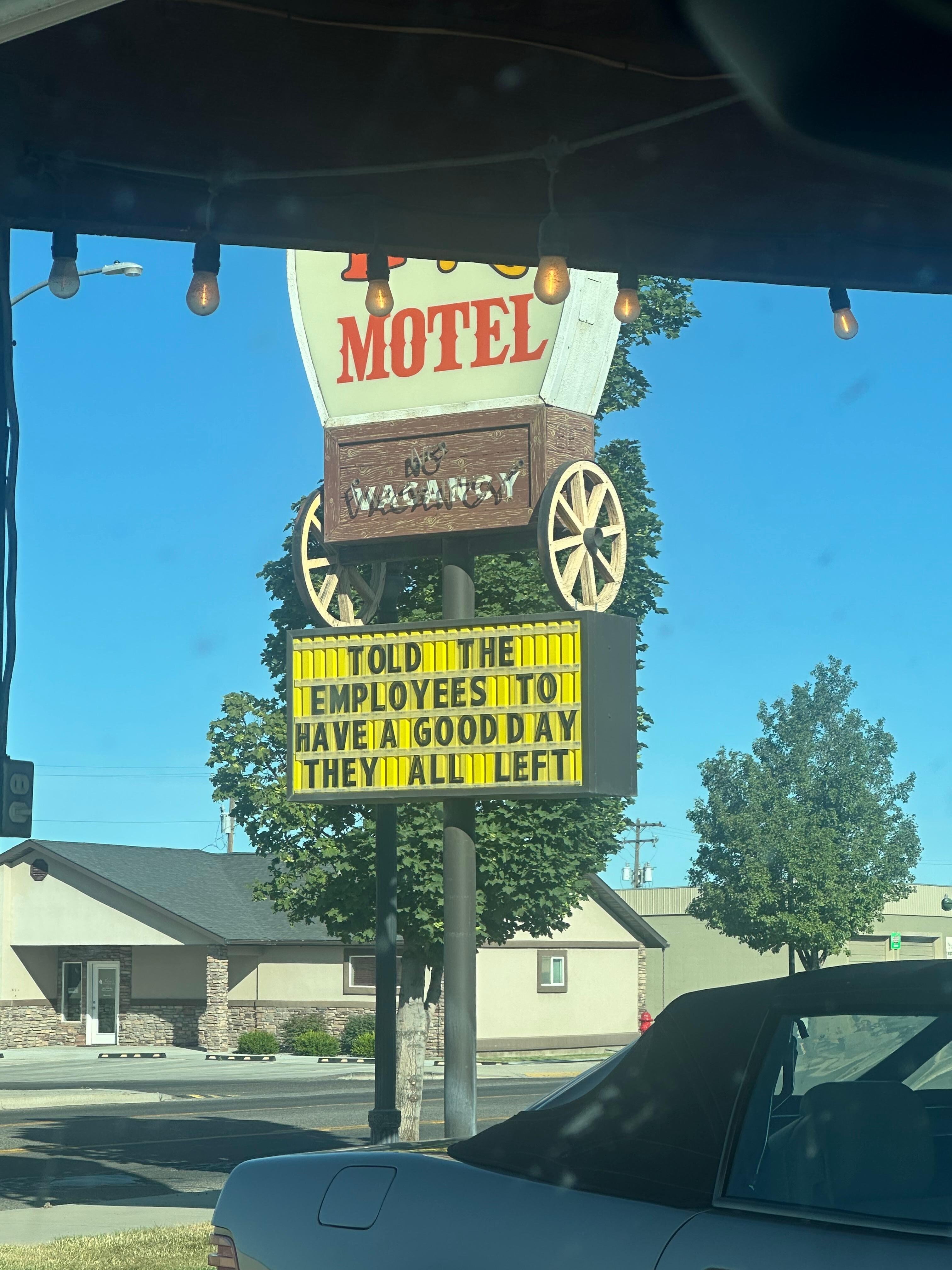 Loved the sign. Lol 