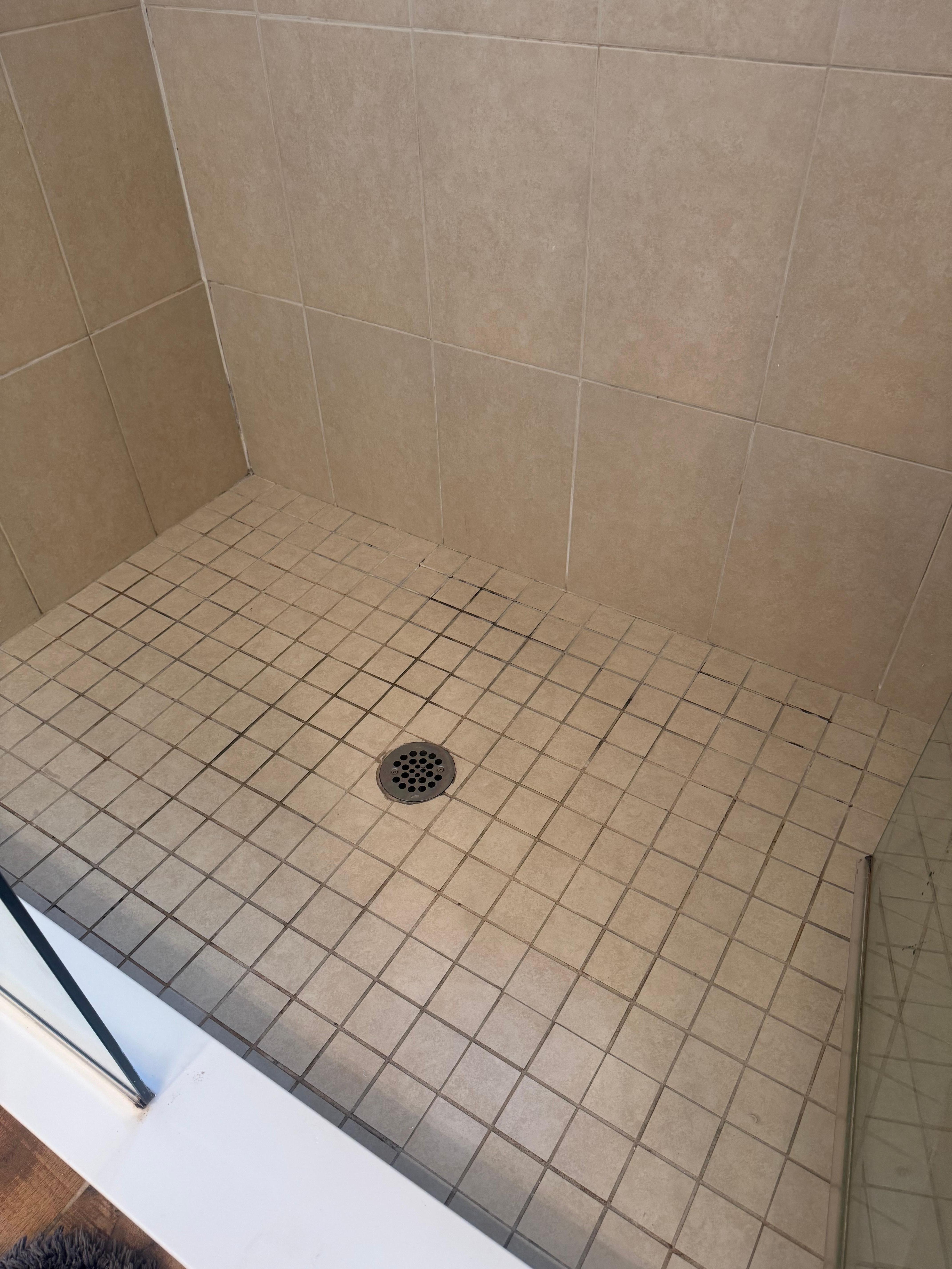 Master shower tile could use new grout